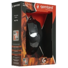 Мышь проводная Gembird MG-770 черный, 3200 dpi, USB, кнопки - 7