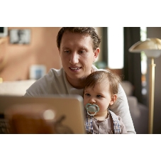 Пустышка Philips Avent ultra air, бежевый/синий, без рисунка, 18 мес+, 2 шт, нейтральная