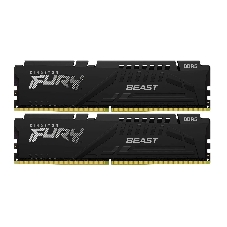 Оперативная память Kingston Fury Beast, DDR5, 32GB (2x16GB), 5600MHz, CL40, DIMM, с радиаторами, черный