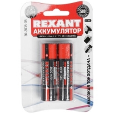 ВЫСОКОЕМКОСТНЫЙ АККУМУЛЯТОР REXANT (30-2035) 18650 UNPROTECTED 20 А LI-ION 3000 MAH, 3.7 В
