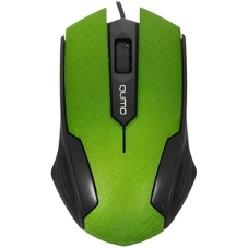 Мышь проводная Qumo Office M14 зеленый, 1000 dpi, USB, кнопки - 3