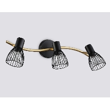 Светильник Ambrella light TR8661/3 BK/GD черный/золото E14/3 max 60W 550*100*170