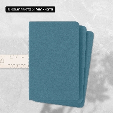 Блокнот Moleskine CAHIER JOURNAL CH013B44 Pocket 90x140 мм, обложка картон, 64 страниц, нелинованный, голубой (3 шт)