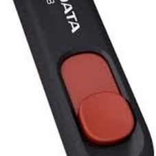 Флешка USB ADATA С008 (AC008-64G-RKD), 64Gb, USB 2.0, R/W 15/5, черный/красный
