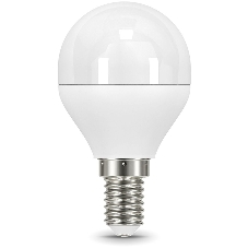 Лампа светодиодная Gauss 6.5Вт цок.: E14 шар 220B 4100K св. свеч. бел.нейт. (упак.: 10 шт)