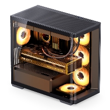 Корпус без блока питания Корпус JONSBO D300 Black MATX без БП, боковая панель из закаленного стекла, mini-ITX, micro-ATX, черный