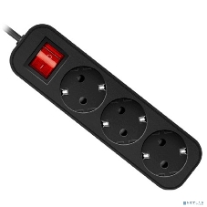 Удлинитель Defender с заземлением G330 Выключатель, 3.0 м, 3 розетки
