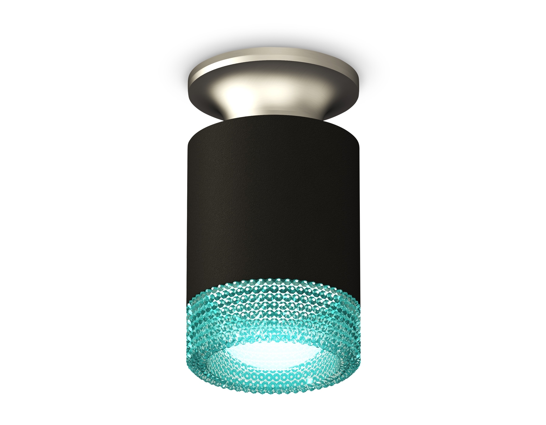 Светильник Ambrella Light XS6302142 SBK/MCH/BL черный песок/хром матовый/голубой MR16 GU5.3 (N6904, C6302, N6153)