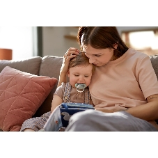 Пустышка Philips Avent ultra air, бежевый/синий, без рисунка, 18 мес+, 2 шт, нейтральная