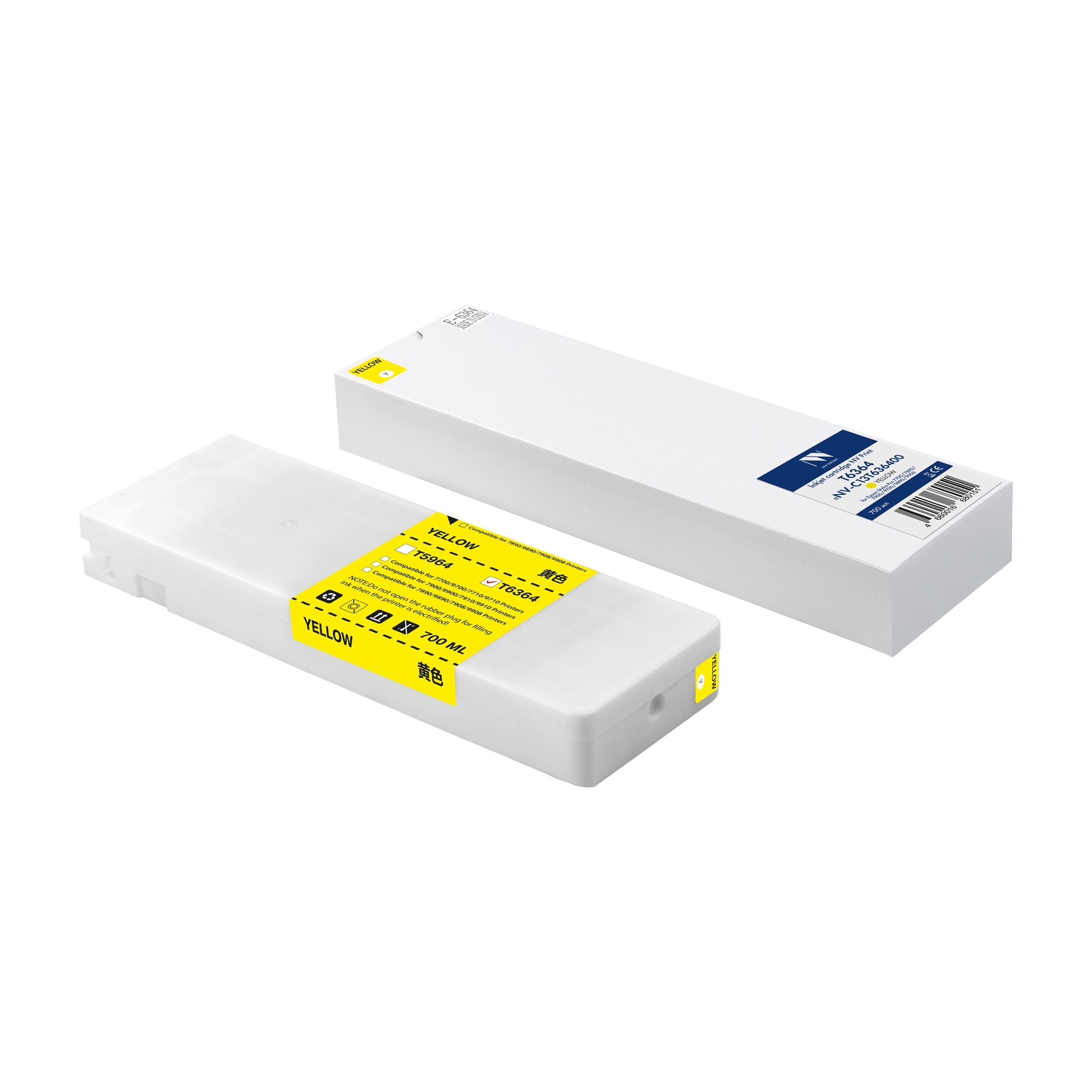 Струйный картридж NVP T6364 (NV-C13T636400) Yellow для Epson Stylus Pro 7700 7890 7900 9700 9890 9900 WT7900 (700 мл) совместимый
