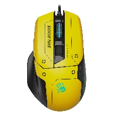 Мышь проводная A4Tech Bloody W70 Max желтый/черный, 10000 dpi, USB, кнопки - 9