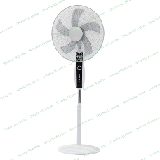 Вентилятор напольный DUX 60-0213 белый/синий 60 Вт, 5 лопастей, подставка круглая, д/у управление