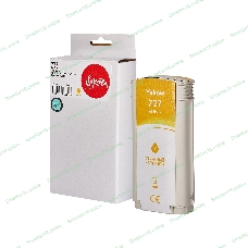 Картридж струйный Sakura B3P21A (№727 Yellow) для HP, желтый, 130 мл.