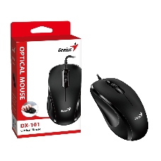 Мышь проводная Genius DX-101 черный, 1200 dpi, USB, кнопки - 3