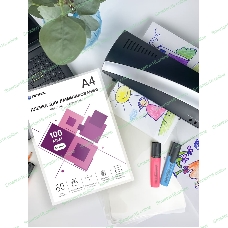 Пленка для ламинирования ГЕЛЕОС, А4, 100 мкм 60 шт./Пленка для ламинирования A4, 216х303 (100 мкм) глянцевая 60 шт, Гелеос LPA4-100-60