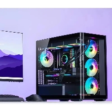 Корпус без блока питания Корпус JONSBO D300 Black MATX без БП, боковая панель из закаленного стекла, mini-ITX, micro-ATX, черный