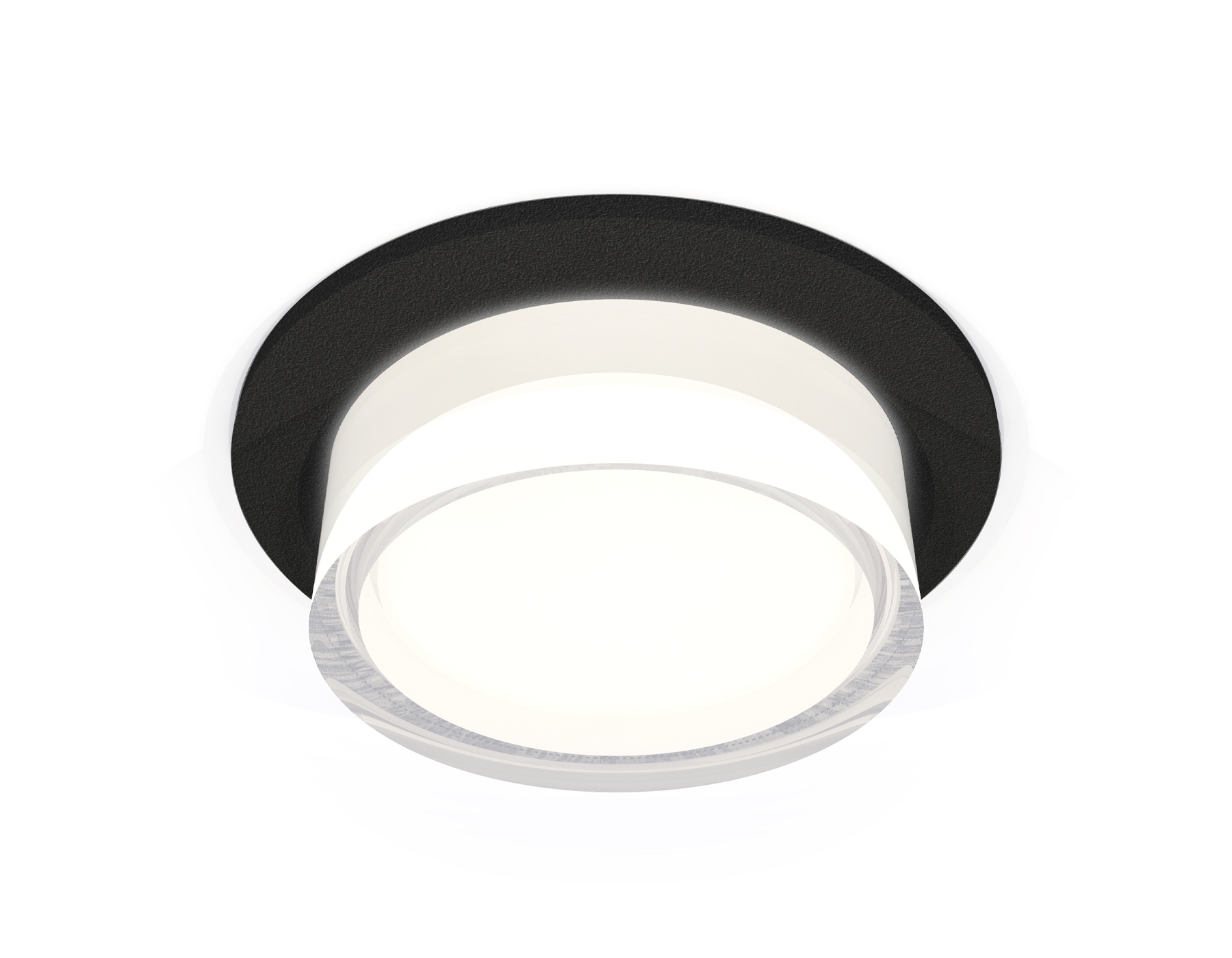 Комплект встраиваемого светильника Ambrella light XC6513063 SBK/FR/CL черный песок/белый матовый/прозрачный MR16 GU5.3 (C6513, N6241)