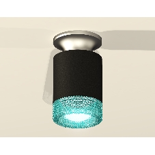 Светильник Ambrella Light XS6302142 SBK/MCH/BL черный песок/хром матовый/голубой MR16 GU5.3 (N6904, C6302, N6153)