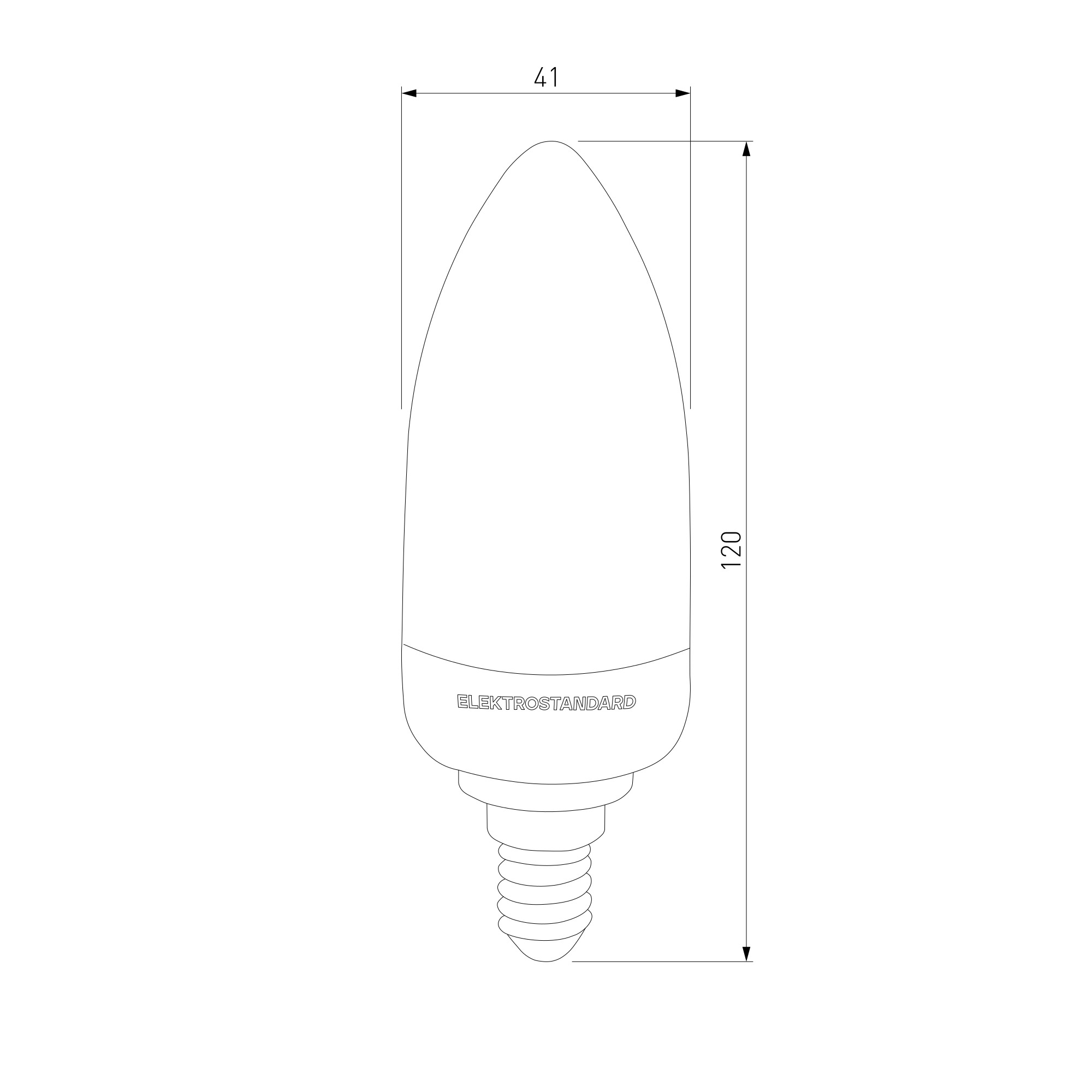Лампа BLE1436 3W E14 имитация пламени 3 режима