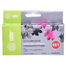 Картридж струйный Cactus CS-CLI481XXLM пурпурный (12 мл) для Canon Pixma TR7540/TR8540/TS6140/TS8140 Картридж струйный Cactus CS-CLI481XXLM пурпурный (12 мл) для Canon Pixma TR7540/TR8540/TS6140/TS8140