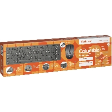Комплект клавиатура+мышь Defender Columbia C-775 беспроводной, USB, 1600 DPI, чёрный