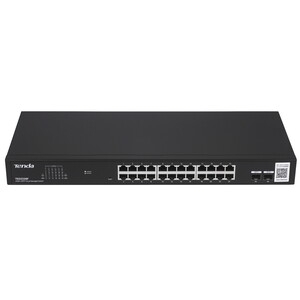 Коммутатор облачный управляемый Tenda TEG2226F, 24x1 Гбит/с, SFP 2x1 Гбит/с, установка в стойку, металлический корпус