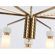 Люстра Ambrella light LH56128/9 BS/FR латунь/белый матовый E14*9 max 40W D765*440