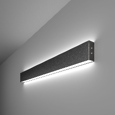 Линейный светодиодный накладной двусторонний светильник 78см 30W 6500K черная шагрень