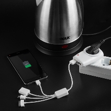 Адаптер питания 220В Rexant + 2 USB RX-17