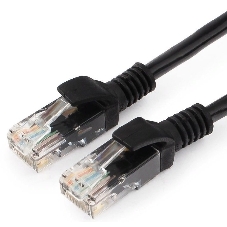 Патч-корд UTP Cablexpert cat.5e 0.25м, литой, многожильный, черный