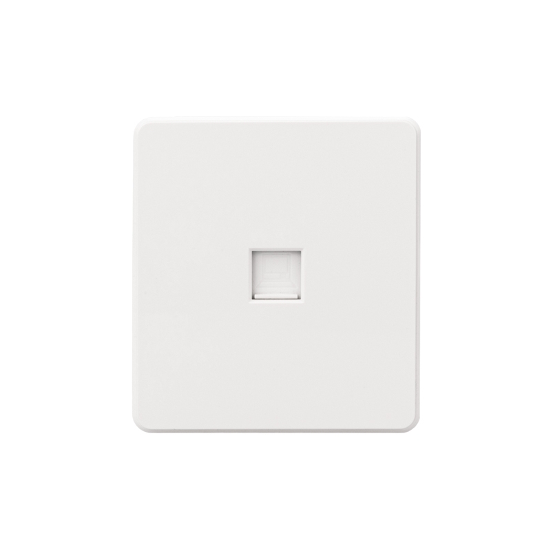 Розетка компьютерная Kranz ROUND RJ45 кат6 с/у перламутр