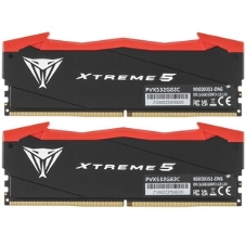 Оперативная память Patriot Viper Xtreme 5, DDR5, 32Gb (2x16Gb), 8000MHz, CL38, DIMM, с радиаторами, RGB, серебристый