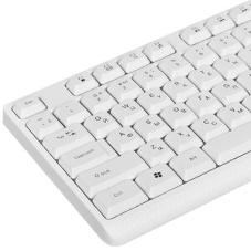 Комплект клавиатура+мышь Defender Motion C-977 проводной, USB, 1600 DPI, белый