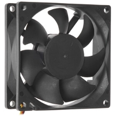 Вентилятор для корпуса Gembird 80x80x25, гидрод., тихий, 3 pin/4pin Molex, провод 30 см