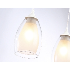 Светильник Ambrella light TR3536/3 WH/CL/FR белый/прозрачный/белый матовый E27*3 max 40W 640*120*820