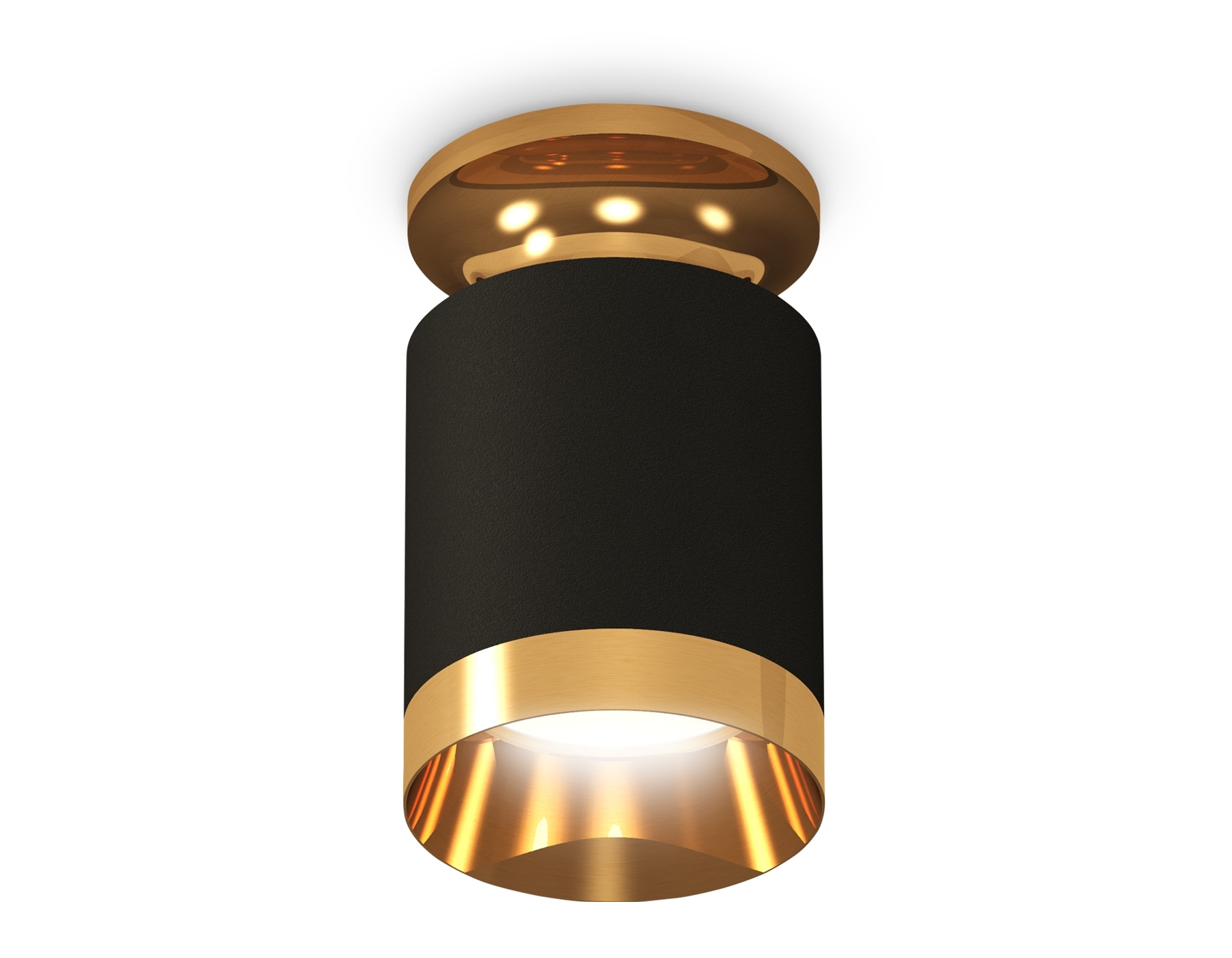 Светильник Ambrella Light XS6302160 SBK/PYG черный песок/золото желтое полированное MR16 GU5.3 (N6905, C6302, N6134)