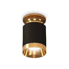 Светильник Ambrella Light XS6302160 SBK/PYG черный песок/золото желтое полированное MR16 GU5.3 (N6905, C6302, N6134)