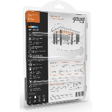 Лента светодиодная Basic в комплекте Gauss 12V 6W/m 600lm/m 3000K IP65 LED 5m 1/50
