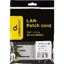 Патч-корд UTP Cablexpert cat.5e 0.25м, литой, многожильный, черный
