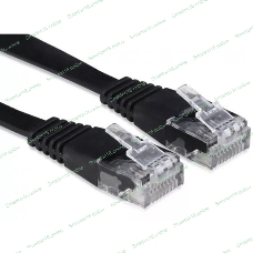 Патч-корд Buro BU-С6-FLAT-1.5M-B cat.5E molded 1.5м черный RJ-45 (m)-RJ-45 (m)