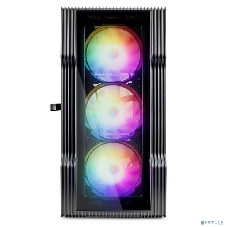 Компьютерный корпус 1STPLAYER TRILOBITE T3-G Black, mATX, TG, 4x 120мм LED fans inc.