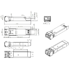 Модуль SNR SFP+ WDM, дальность до 40км (16dB), 1270нм