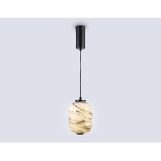 Подвесной светодиодный светильник Ambrella light LH11031 BK/MG черный/мраморно-серый 8W 3000K D150*1585