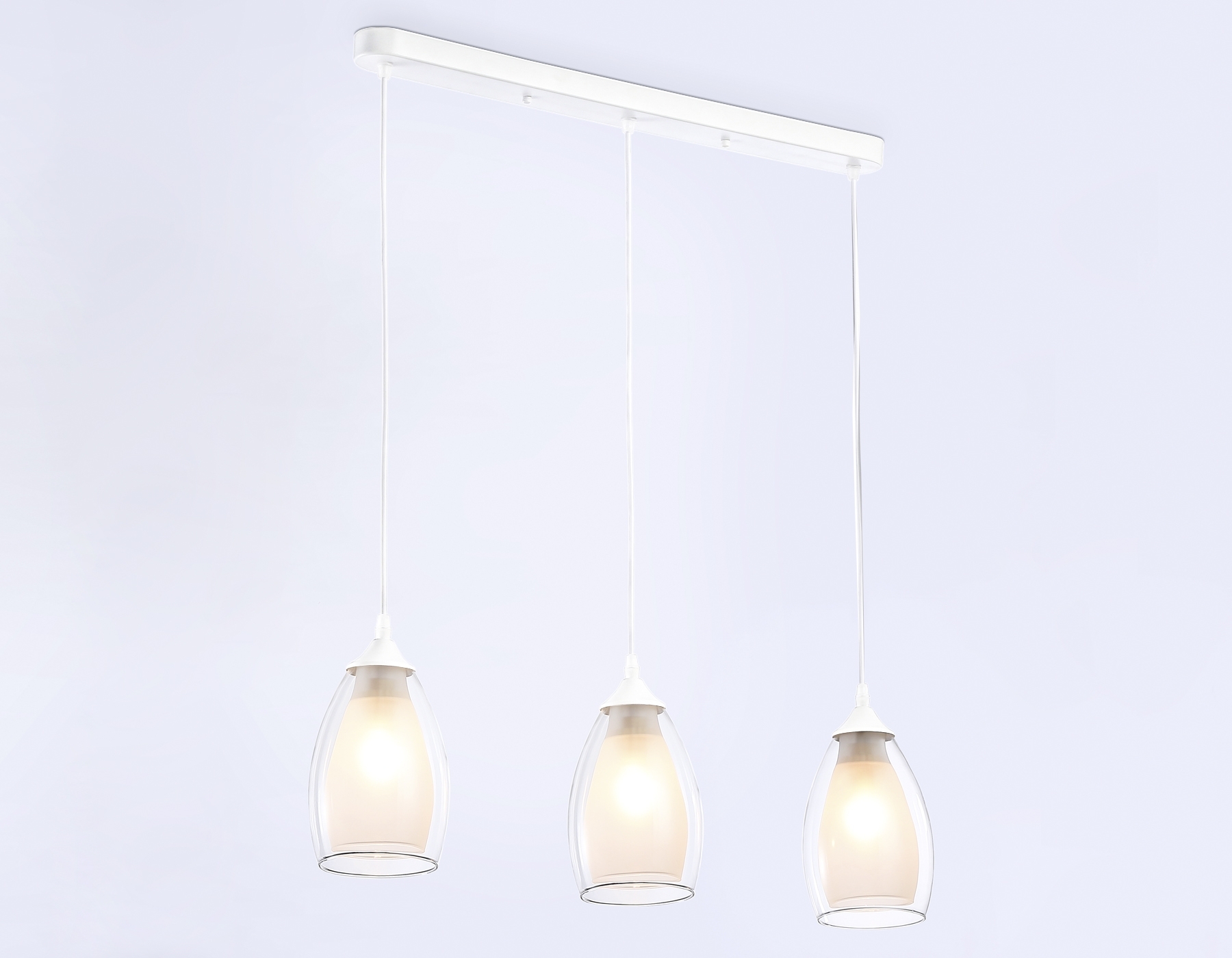 Светильник Ambrella light TR3536/3 WH/CL/FR белый/прозрачный/белый матовый E27*3 max 40W 640*120*820