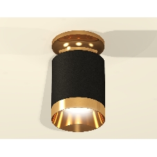 Светильник Ambrella Light XS6302160 SBK/PYG черный песок/золото желтое полированное MR16 GU5.3 (N6905, C6302, N6134)