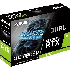 Видеокарта Asus GeForce RTX 3060 Dual OC Edition (LHR), 12 GB GDDR6, 192 bit, 3xDisplayPort, HDMI, GPU 1837 MHz