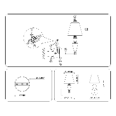 Настенный светильник Ambrella light LH75259 SN/FR сатин никель/белый матовый E14 max 40W 210*160*325
