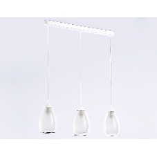 Светильник Ambrella light TR3536/3 WH/CL/FR белый/прозрачный/белый матовый E27*3 max 40W 640*120*820