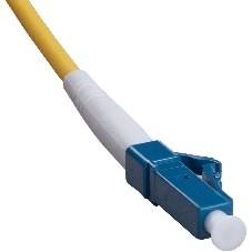 Патч-корд оптический Cabeus Tight Buffer, Simplex SC/LC, OS2 9/125, LSZH, 3м, Ø 3мм, синий хвостовик, желтый