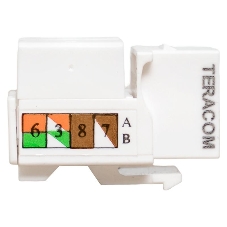 Модуль Keystone TERACOM PRO Cat.6 RJ-45 неэкранированный 110 IDC 90 градусов белый